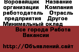 Воровайщик › Название организации ­ Компания-работодатель › Отрасль предприятия ­ Другое › Минимальный оклад ­ 30 000 - Все города Работа » Вакансии   